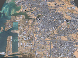 Jeddah Downtown city Saudi Arabia 10km Modelo 3D