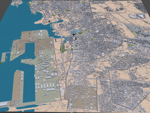 Jeddah Downtown city Saudi Arabia 10km Modelo 3D