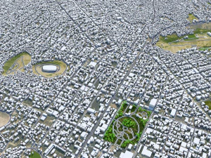 Місто Кабул Афганістан 50 км 3D Модель