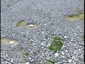 Kabul city Afghanistan 50km 3Dモデル