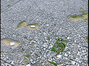 Kabul city Afghanistan 50km 3D Model