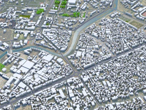 Kabul city Afghanistan 50km 3D Model