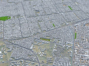 Kabul city Afghanistan 50km 3D Model