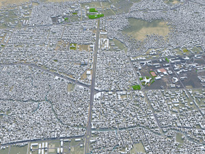 Kabul city Afghanistan 50km 3Dモデル