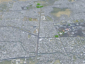 Kabul city Afghanistan 50km 3D Model