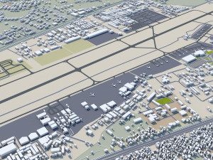 Kabul city Afghanistan 50km 3Dモデル