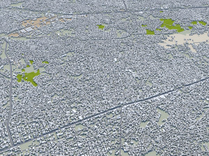 Kabul city Afghanistan 50km 3Dモデル