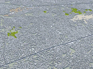 Kabul city Afghanistan 50km 3D Model