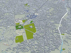 Kabul city Afghanistan 50km 3D Model
