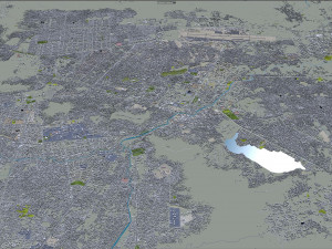 Kabul city Afghanistan 50km 3Dモデル