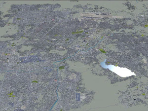 Kabul city Afghanistan 50km 3D Model