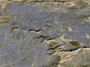 Kabul city Afghanistan 50km 3Dモデル