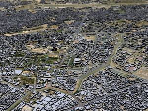 Kabul city Afghanistan 50km 3Dモデル