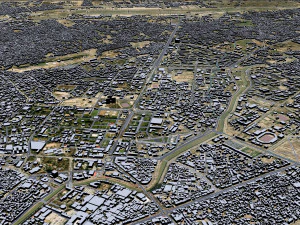 Kabul city Afghanistan 50km 3D Model