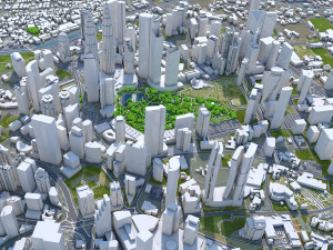 Kuala Lumpur Downtown city Malaysia 7km 3D Model