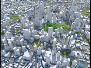 Kuala Lumpur Downtown city Malaysia 7km 3D Model