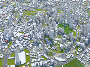 Kuala Lumpur Downtown city Malaysia 7km 3D Model