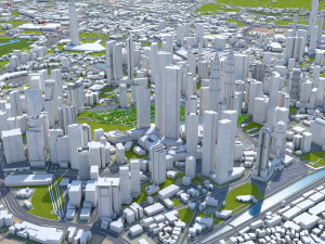Kuala Lumpur Downtown city Malaysia 7km 3D Model