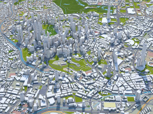 Kuala Lumpur Downtown city Malaysia 7km 3D Model