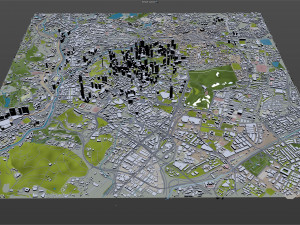 Kuala Lumpur Downtown city Malaysia 7km 3D Model