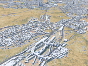 Mecca city Downtown Saudi Arabia 10km 3D Model