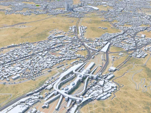 Mecca city Downtown Saudi Arabia 10km 3D Model