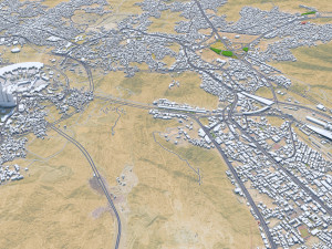 Mecca city Downtown Saudi Arabia 10km 3D Model