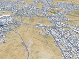 Mecca city Downtown Saudi Arabia 10km 3D Model