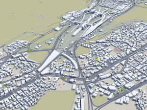 Mecca city Downtown Saudi Arabia 10km 3D Model