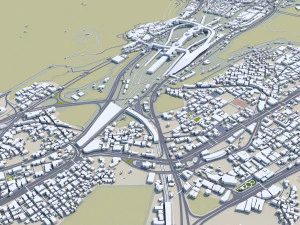 Mecca city Downtown Saudi Arabia 10km 3D Model