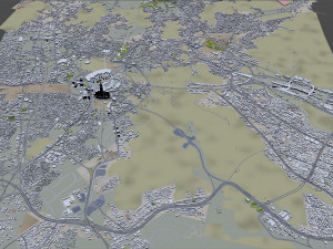 Mecca city Downtown Saudi Arabia 10km 3D Model