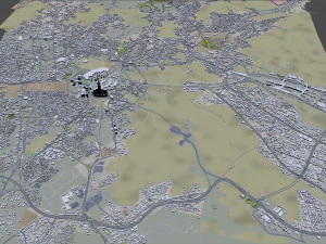Mecca city Downtown Saudi Arabia 10km 3D Model
