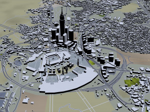Mecca city Downtown Saudi Arabia 10km 3D Model