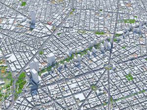 Mexico Downtown City Mexico 10km Modèle 3D