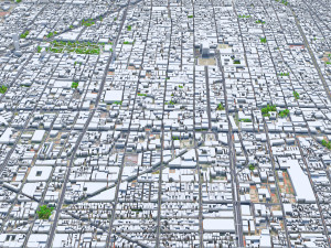 Mexico Downtown City Mexico 10km Modèle 3D