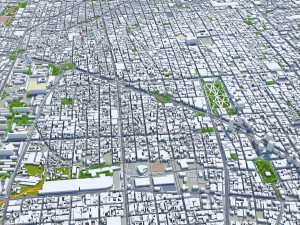 Mexico Downtown City Mexico 10km Modèle 3D