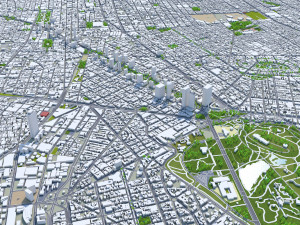 Mexico Downtown City Mexico 10km Modèle 3D