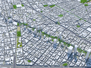Mexico Downtown City Mexico 10km Modèle 3D