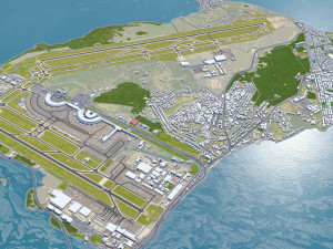 Rio de Janeiro downtown city Brazil 20km Modelo 3D