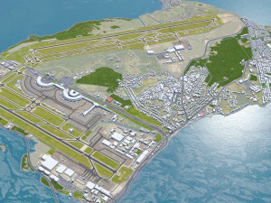 Rio de Janeiro downtown city Brazil 20km 3D Model