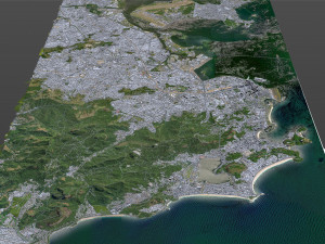 Rio de Janeiro downtown city Brazil 20km Modelo 3D