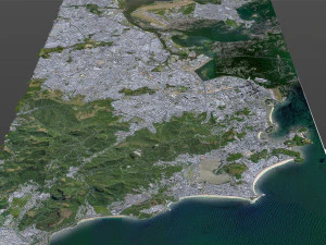 Rio de Janeiro downtown city Brazil 20km 3D Model