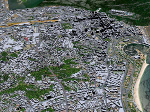 Rio de Janeiro downtown city Brazil 20km 3D Model