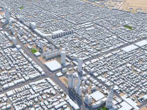 Riyadh Downtown city Saudi Arabia 15km 3D Model