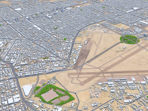 Riyadh Downtown city Saudi Arabia 15km Modelo 3D