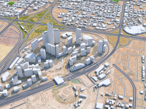 Riyadh Downtown city Saudi Arabia 15km Modelo 3D