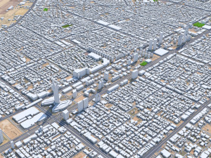 Riyadh Downtown city Saudi Arabia 15km Modelo 3D