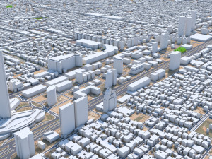 Riyadh Downtown city Saudi Arabia 15km Modelo 3D