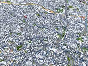 Sao Paulo downtown city brazil 30km 3D Model