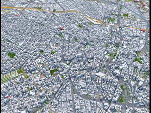 Sao Paulo downtown city brazil 30km 3D Model